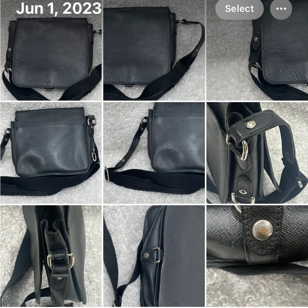 LOUIS VUITTON Grizzli Taiga Leather Andrei Messenger Bag